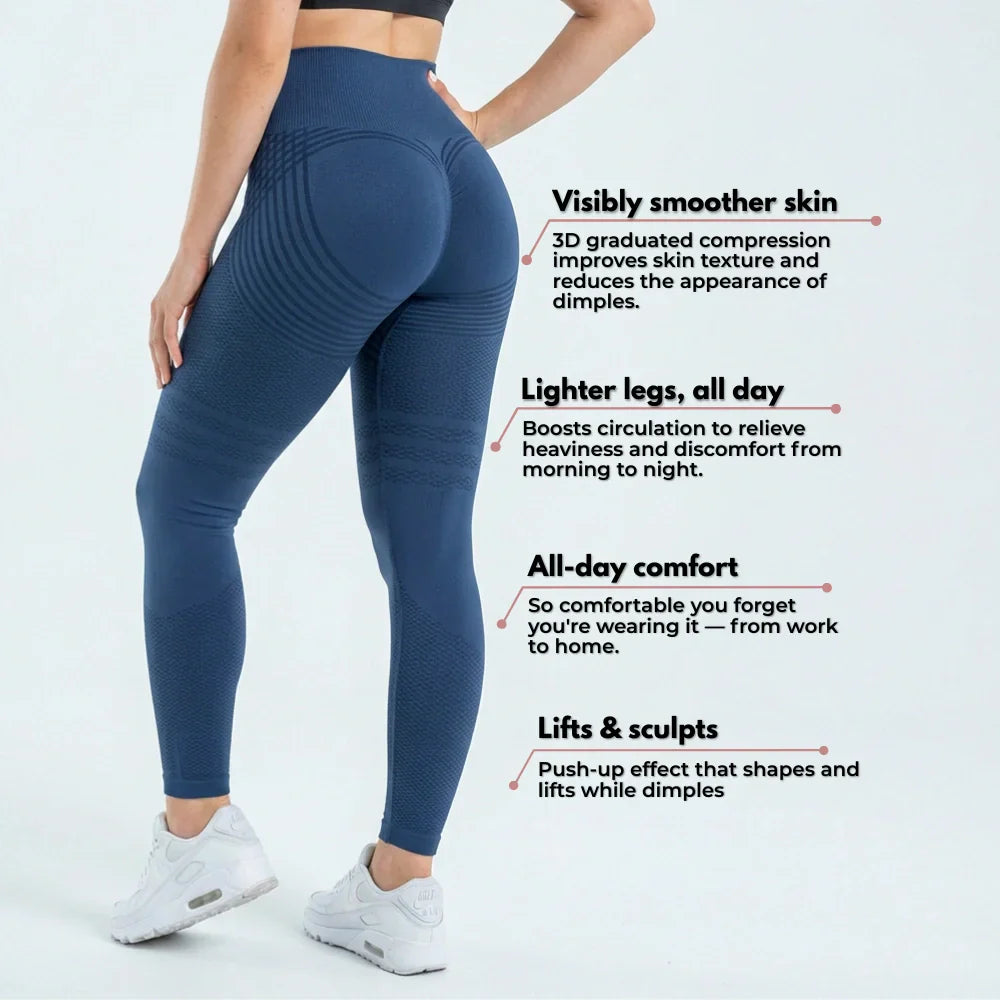 3D Leggings - Navy Blue