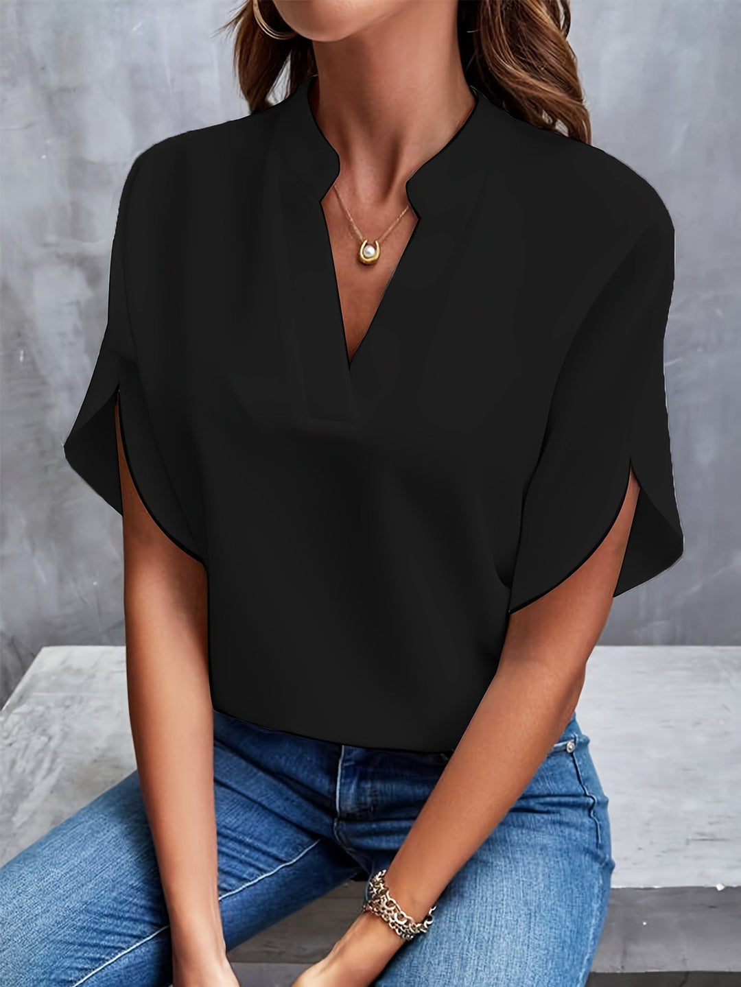 Bluse mit weiten Ärmeln Beth