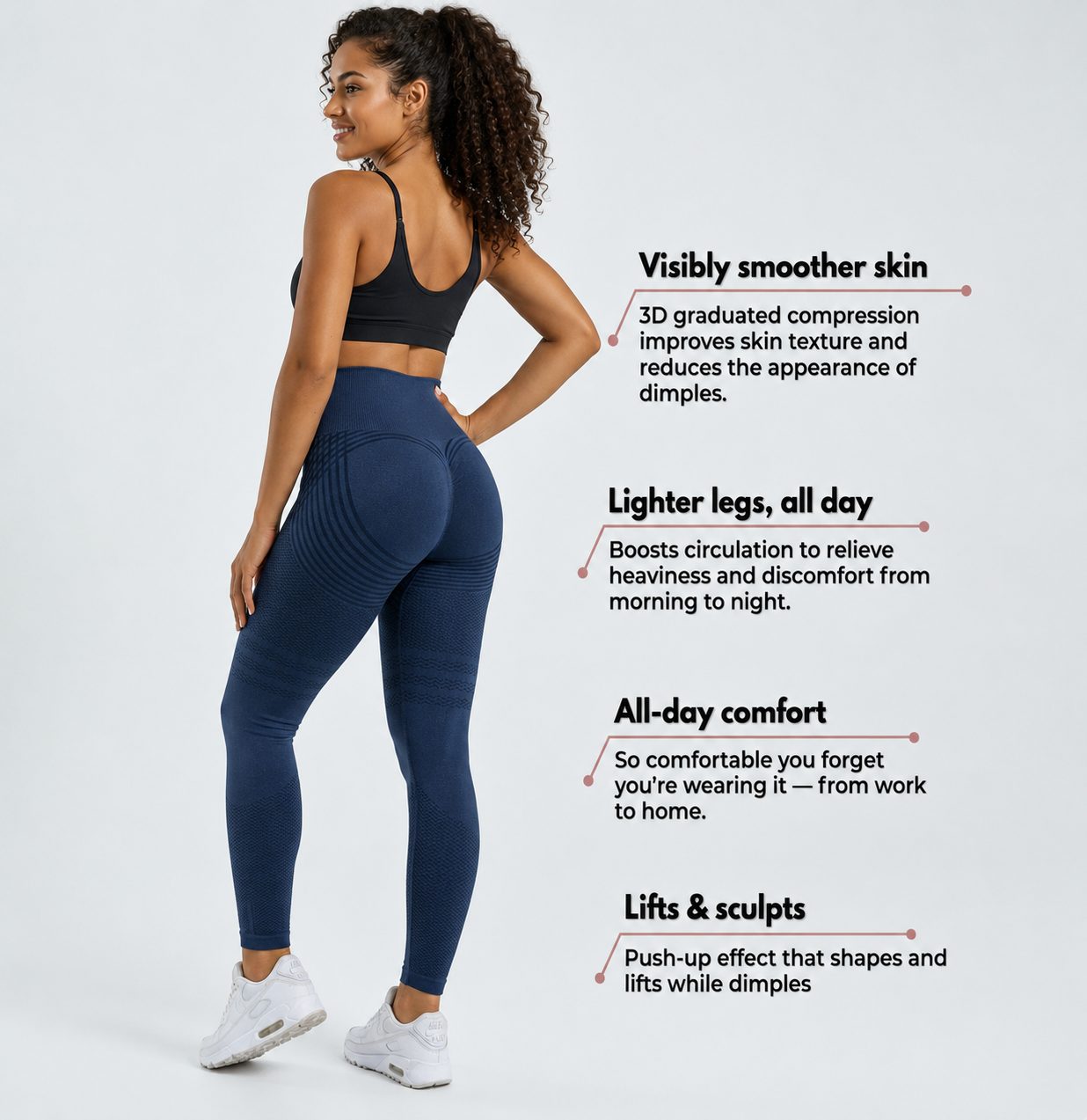 3D Leggings - Marineblau