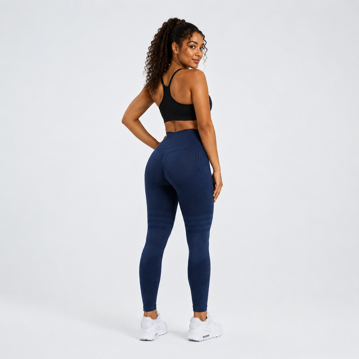 3D Leggings - Navy Blue